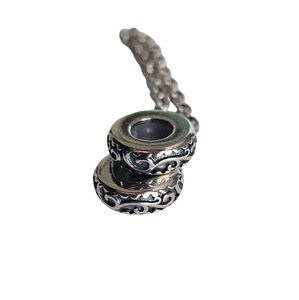 🎆Gnoce 4" Sterling Silver Safety Chain with Celtic Design for Charm Bracelets